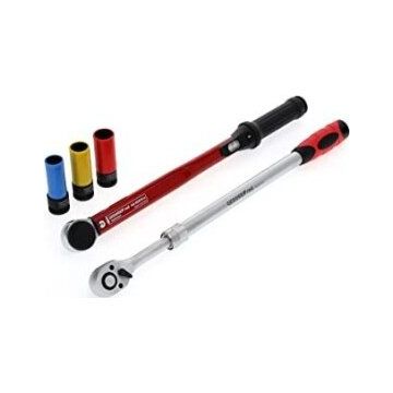 red wheel change assortment, 5 pieces, torque wrench (black/red) 3300187