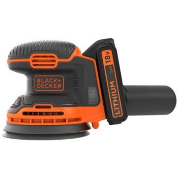 Black&Decker Battery Orbital Sander BDCROS18-QW - 400mA charger, 1x Ah battery,