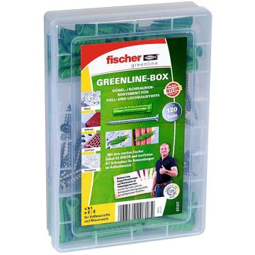 master box greenline SX S plus A2 - dowel - 120 pieces - with screws