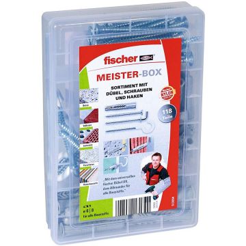 Meister-Box UX with screws and hooks - dowels - 118-piece