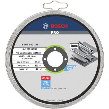 Disc de Taiere Inox 10x Bucati 125mm