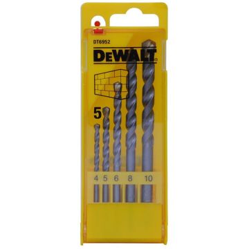 Wiertła do betonu - zestaw 5 sztuk