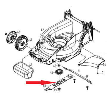 Cutit taiere iarba 34 cm, pentru masina electrica de tuns gazonul Ruris RXi3000