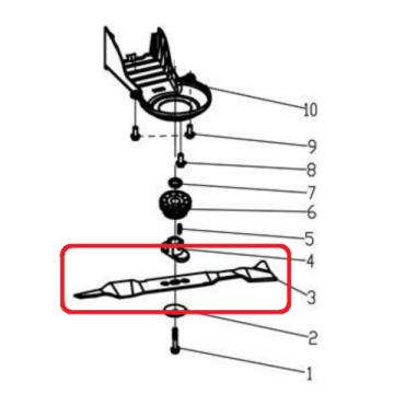 Cutit taiere pentru masina de tuns gazonul Ruris RX200S