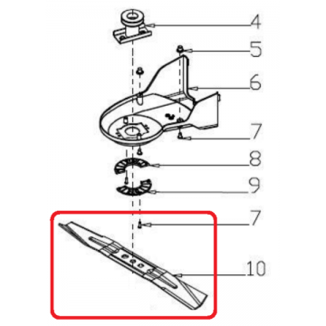 Cutit taiere pentru masina de tuns gazonul Ruris RX300S