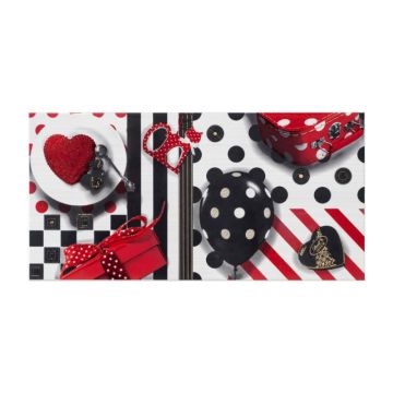 Faianta decorativa Charlotte Red Heart 1  25 x 50