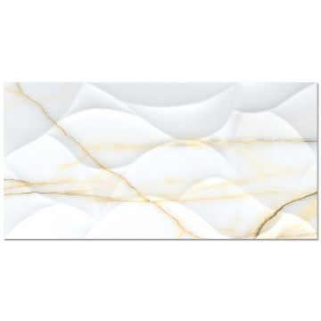 Faianta Oropesa White Relief 30 x 60 lucioasa