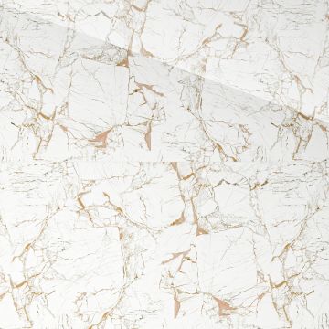 Gresie exterior / interior portelanata Amazon Bone  60 x 120 cm  lucioasa  rectificata  tip marmura