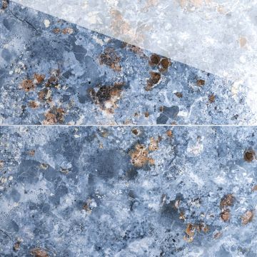 Gresie exterior / interior portelanata Nebula Blue  59 5 x 119 5 cm  lucioasa  rectificata  tip marmura