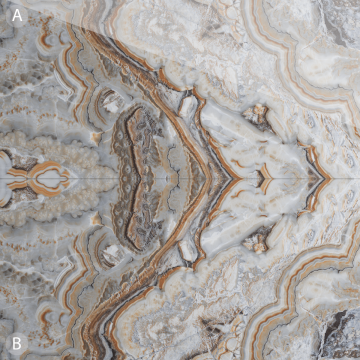 Gresie portelanata rectificata Marbo Brown  bookmatch B  60X120  lucioasa