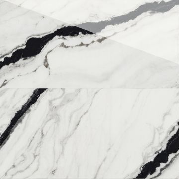 Gresie rectificata exterior / interior Sivon Statuario  60 x 120 cm  lucioasa  portelanata  tip marmura