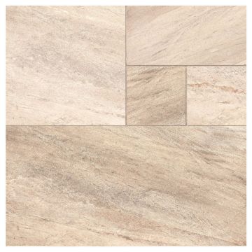 Gresie exterior / interior antiderapanta Sardes Beige  60 x 60 cm  mata  portelanata  rectificata  tip piatra naturala