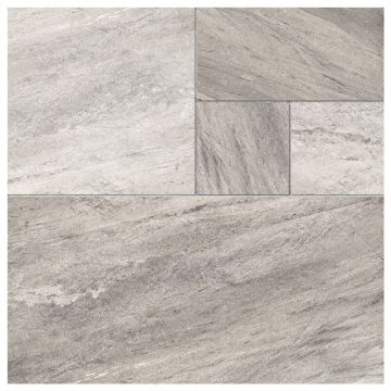 Gresie exterior / interior portelanata Sardes Grey  60 x 60 cm  mata  rectificata  tip piatra naturala