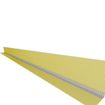 Profil colt PVC cu plasa 3 M 22.5 x 22.5 mm plasa galbena 10 x 10 cm