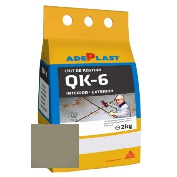 Chit de rosturi gresie si faianta Adeplast Quarz gri petrol  2 Kg