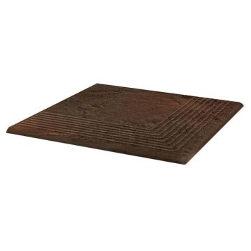 Klinker grinda arcuita de colt structurala Semir Brown Portelanat 30 x 30