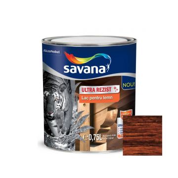 Lac pentru lemn Savana Ultra Rezist mahon interior/exterior 0.75L