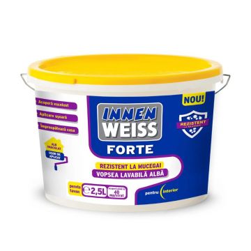 Vopsea lavabila pentru interior Innenweiss Forte alb 2.5 L