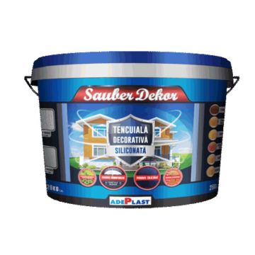 Adeplast tencuiala decorativa silicon Sauber Dekor DR  1.5 mm  28 kg  baza alba