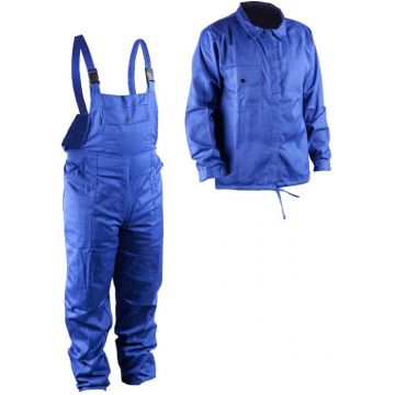 Costum Albastru Haina si Pantalon cu Pieptar / M: 44