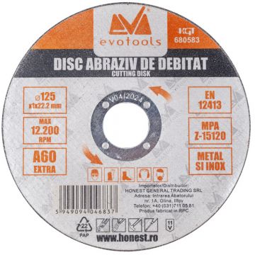 Disc Abraziv de Debitat ETS 115 x 1 mm; #60