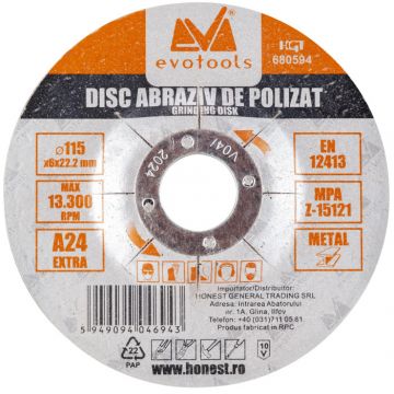 Disc Abraziv de Polizat ETS 115 x 6 mm; 24 granulatie