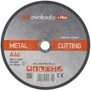 Disc Abraziv metal de Debitat 125 x 1 mm A60 PLUS Evotools