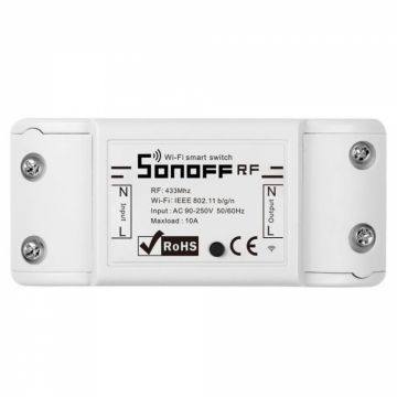 Comutator inteligent WiFi + RF 433, 1 canal, Sonoff RF R2