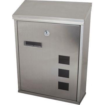 Cutie Postala Inox Cu Capac 260x335x90 mm , 2 chei, Evotools 674760