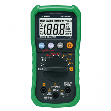 Multimetru digital cu analizator de motor, testare DWELL TACH, KPS MT470