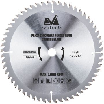 Panza Circulara Vidia Lemn 235x1.6x30mm , 40 dinti Evotools 638023