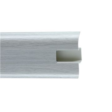 Plinta parchet PVC, stejar Auster, canal cablu, 2500 x 22 x 55 mm