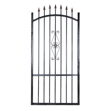 Poarta pietonala reversibila Lara, fier forjat, negru, 1000 x 2050 mm