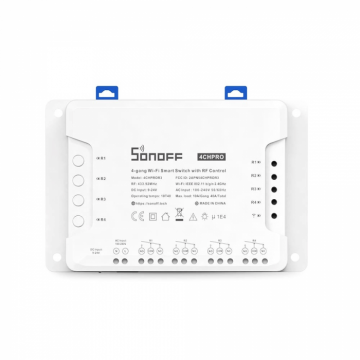 Releu smart cu 4 canale, Wifi 2.4GHz, 40A 8800W, Sonoff 4CHPROR3