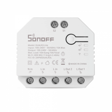 Releu Smart WiFi, 2 canale, Sonoff Dual R3 Lite
