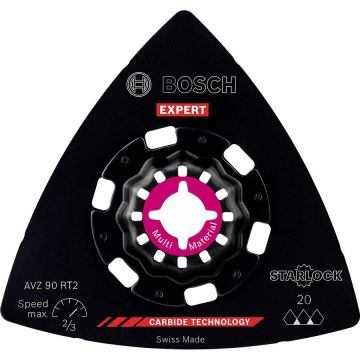 Bosch Expert Carbide-RIFF grinding plate AVZ 90 RT2 MultiMaterial, grinding disc (10 pieces)
