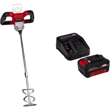Cordless paint mortar stirrer TE-MX 18 Li - Solo, 18V, stirrer (red/black, without battery and charger)