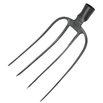 Furca Forjata Gri Carbon 8 inch, 4 dinti, Evotools 634190