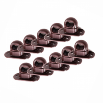 Set bride rotative, PVC, maro, 42 x 22 mm, 10 bucati Set bride rotative, PVC, maro, 42 x 22 mm, 10 bucati