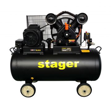 Stager HMV0.6/200 compresor aer, 200L, 8bar, 600L/min, trifazat, angrenare curea