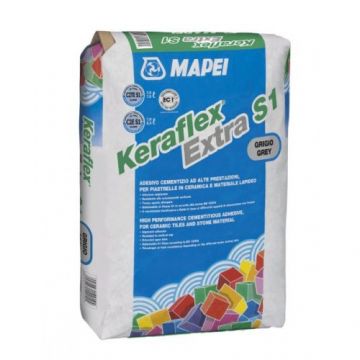 Adeziv pe baza de ciment Keraflex Extra S1 Gri - Mapei, 25 kg