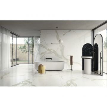 Gresie / Faianta Ariostea Ultra Marmi Bianco Calacatta - Dimensiune 120x120 cm