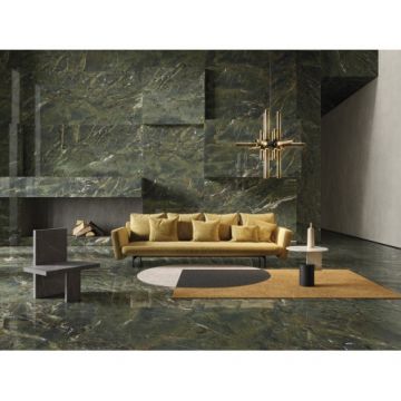 Gresie / Faianta Ariostea Ultra Marmi Verde Karzai - Dimensiune 150x150