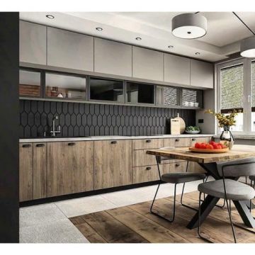 Faianta Tritone Black 01 - Dunin, mat 7,6x22,8cm
