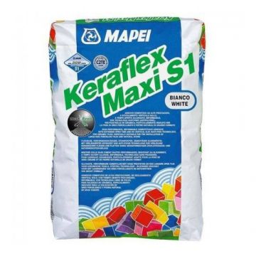Adeziv gresie Mapei Keraflex Maxi S1, alb, 23 kg
