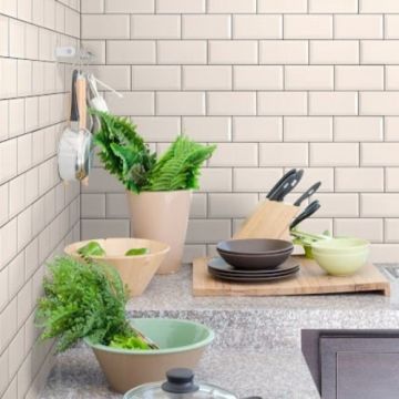 Faianta Fabresa Bevelled Hueso Biselado BX 10x20 cm, lucios - Dimensiune 10x20