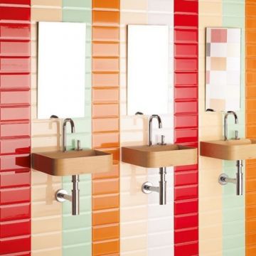 Faianta Fabresa Bevelled Rojo Biselado BX 10x20 cm, lucios - Dimensiune 10x20