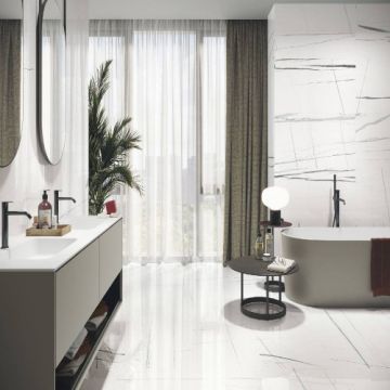 Gresie / Faianta Baldocer Titanium White Pulido, lucioasa - Dimensiune 60x120 cm