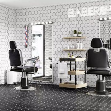 Gresie/Faianta Realonda Hex Black/Snow 26,5x51 cm - Dimensiune 26.5x51 cm