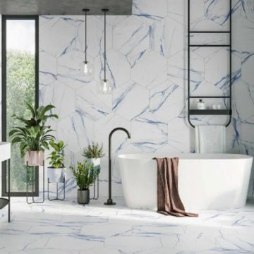 Gresie/Faianta Realonda Thassos Blue Hexagon 56x48,5 cm - Dimensiune 56x48,5 cm